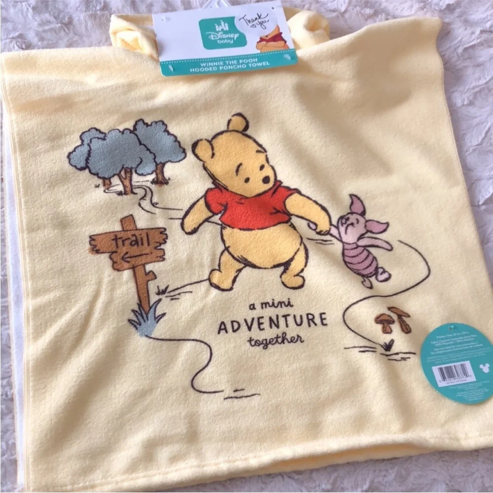 Disney Baby Yellow Winnie the Pooh Hooded Poncho